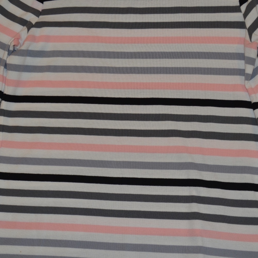 Croft and Barrow - Pink and Gray Stripe Blouse - Picture 7 of 7